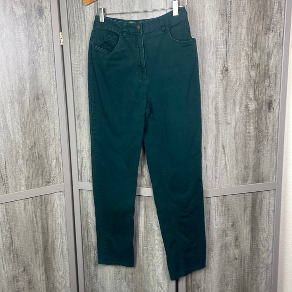 Talbots stretch forest green jeans women's 8